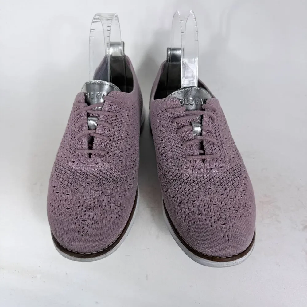 Cole Haan OriginalGrand Wingtip Oxfords Women's 7 Purple Stitchlite Comfort - Picture 4 of 10